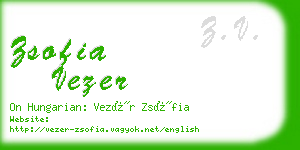 zsofia vezer business card